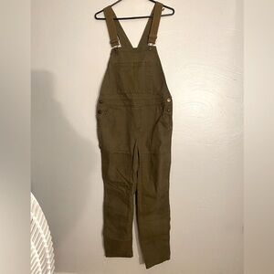 REI olive green overalls - sz 8